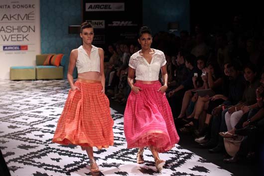 Orange and Pink Full Skirts